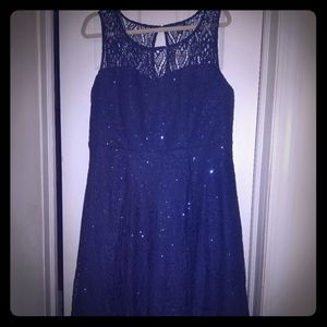 Torrid Navy Sequins Formal Party Dress